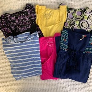6pc Variety Wardrobe Bundle Womens Tops 5 Brand New And 1 Preowned Sz M